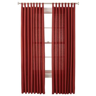 JCP Home Collection  Home Holden Tab Top Cotton Curtain Panel, Red