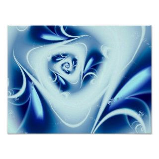 Blue Water Abstract Art Poster