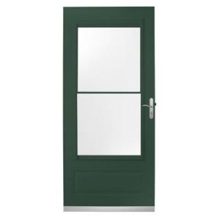 400 Series 36 in. Forest Green Aluminum Colonial Self Storing Storm Door with Nickel Hardware E4CSSN 36GR