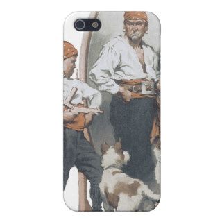 Vintage Child, Boy Pirate, Dog, Mirror, Buccaneer Case For iPhone 5