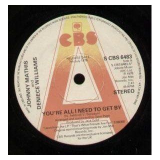 You're All I Need To Get By 7 Inch (7" Vinyl 45) UK Cbs 1978 Music