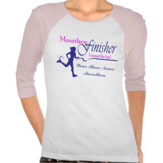 Running   Marathon Finisher Add Race Name T shirt