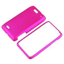 Hot Pink Snap on Rubber Coated Case for Motorola Droid 4 BasAcc Cases & Holders