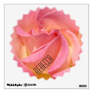 Personalized Name wall decall Pink Rose Your Name