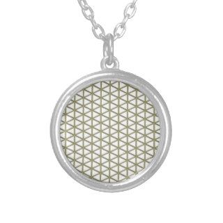 Mesh. Windoorf Pattern On Transparent Background Personalized Necklace