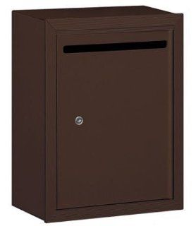 Standard Surface Mounted Letter Box w 2 Keys in Bronze   Private Access  Security Mailboxes  Patio, Lawn & Garden