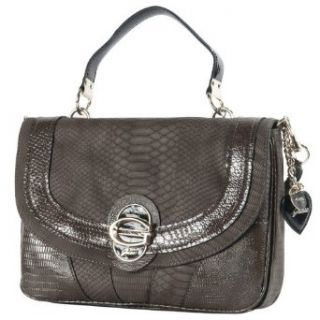 Guess Cool Classic Medium Top Handle Flap Handbag Brown Clothing