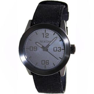 Nixon Men's Private A049001 00 Black Cloth Quartz Watch with Black Dial Nixon Men's Nixon Watches