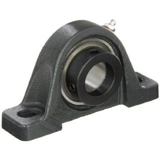 Browning VPLE 122 Pillow Block Ball Bearing, 2 Bolt, Eccentric Lock, Contact and Flinger Seal, Cast Iron, Inch, 1 3/8" Bore, 1 13/16" Base To Center Height
