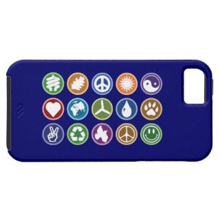 Peace & Eco Symbols iPhone 5 Cover