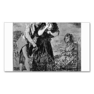 Francisco Goya  Even so he cannot make her out Business Card