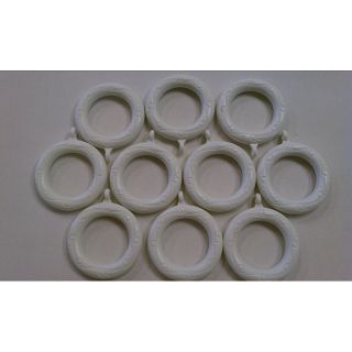 Decorative White Rings (Set of 10) Arlo Blinds Curtain Hardware