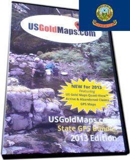 Idaho **GPS** Active & Abandoned Gold Claims + Federal USGM Quad View Gold Sites Maps Bundle   2013 Edition   (for Garmin BaseCamp & Garmin nuvi compatible GPS Devices)  Other Products  