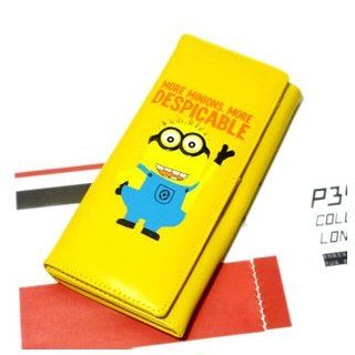 Haagendess Despicable Me Minions Women Faux Leather Bifold Credit Card Billfold Long Wallet Purse (Vertical) Minion Accessories