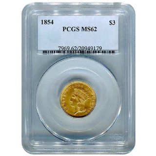 Certified US Gold $3 MS62 (Dates Our Choice) PCGS or NGC Toys & Games