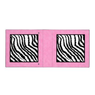 Black and White Zebra Print Pattern. Vinyl Binder