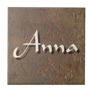 Rustic Stone Anna Name Tile