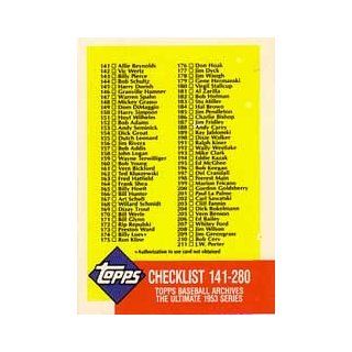 1991 Topps Archives 1953 #336 Checklist 141 280 Sports Collectibles