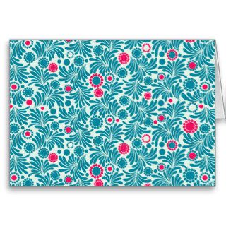 Pretty Floral Pattern  Blank Notecards