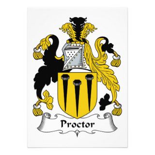 Proctor Family Crest Personalized Invitation