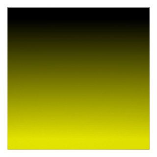 Black Yellow Ombre Poster