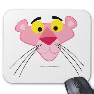 Pink Panther Face Looks Concerned Mouse Mat