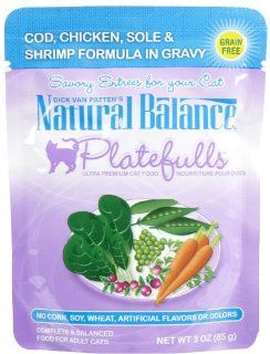 Natural Balance Platefulls Regular Grain Free Cod Chicken Sole And  Wet Pet Food Pouches 