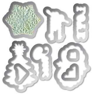 Sizzix Framelits Dies 9/Pkg With Textured Impressions Folder Collage Frame Sizzix Cutting & Embossing Dies