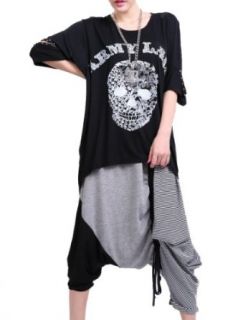 ELLAZHU Women Oversized Baggy Skull Venetian Pearl T shirt Shirt Onesize GY131 Novelty Hoodies Clothing