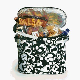 Picnic Plus PSM 148 BW Shelby Collapsible Cooler Tote   Black And White  Softshell Coolers  Sports & Outdoors