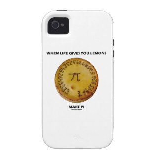 When Life Gives You Lemons Make Pi (Pie Humor) iPhone 4/4S Case
