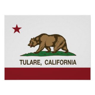 California State Flag Tulare Poster