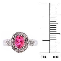 Michael Valitutti 14k Gold Pink Tourmaline and 1/6ct TDW Diamond Ring (I J, I1 I2) Michael Valitutti Gemstone Rings