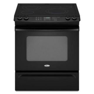 Whirlpool Gold 4.5 cu. ft. Slide In Electric Range with Self Cleaning Convection Oven in Black GY399LXUB