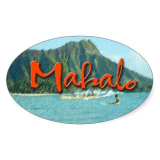 Mahalo Diamond Head Stickers