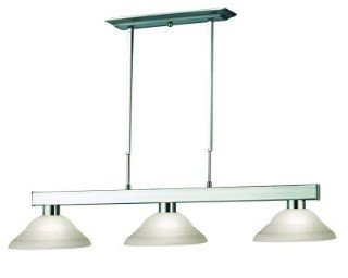 Z Lite 152BN SW12 Cobalt Three Light Billiard, Metal Frame, Brushed Nickel Finish and White Swirl Shade of Glass Material   Ceiling Pendant Fixtures  