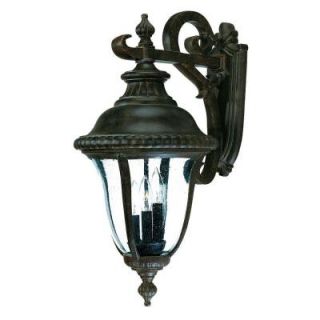 Acclaim Lighting Windsor Collection Wall Mount 3 Light Outdoor Black Coral Light Fixture 7272BC