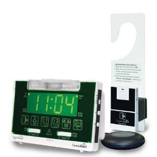 Serene Innovations Centralalert Notification System Ca360h Vibrating Alarm Clock/receiver with Hanging Door Knock Sensor for Deaf or Hearing Loss Impaired Disabled