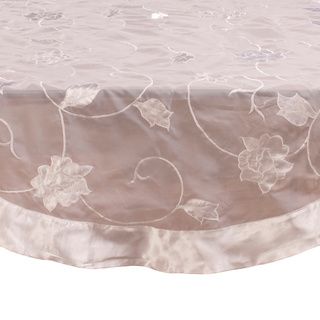White 108 inch Round Tablecloth Table Linens