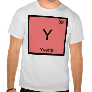 Yvette Name Chemistry Element Periodic Table Tee Shirt