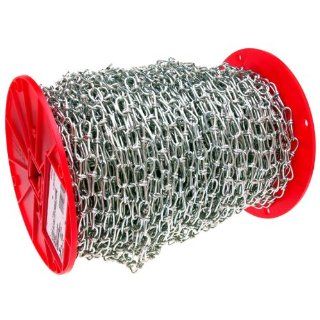 Campbell 0720127 Low Carbon Steel Inco Double Loop Chain, Zinc plated, #1 Trade, 0.11" Diameter, 155 lbs Load Capacity, 250 Feet Reel