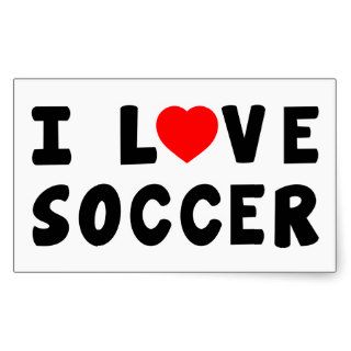 I Love Soccer Sticker
