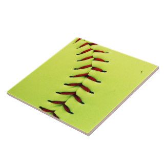 Yellow softball ball tiles
