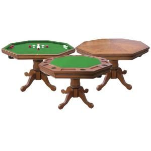 Hathaway Kingston Dark Oak 3 in 1 Poker Table BG2351T