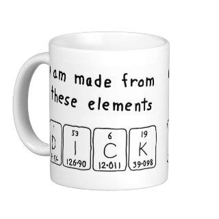 Dick periodic table name mug