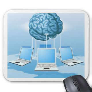 Computer brain computing concept mousepads