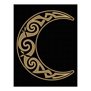 Celtic Crescent Moon Letterhead Design