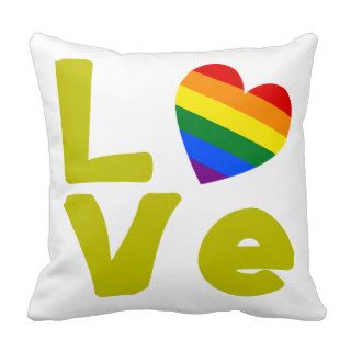 Love Is Gay Gold Pillows