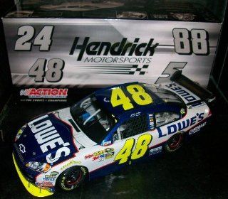 Action 1/24 Jimmie Johnson #48 Lowe's Gatorade Twin 150 Duel #1 Raced Win 2010 Chevy Impala Hood, Trunk Opens Car of Tomorrow COT Rear Wing Front Splitter Only 638 Made Individually Serialized Less than 15 per state Toys & Games