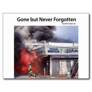 Fire rages along NJ boardwalk damaged by Sandy Postcard